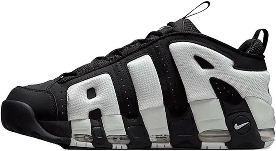 Nike Herenschoenen Air More Uptempo Low Black Metallic Silver Photon Dust- Heren Black Metallic Silver Photon Dust