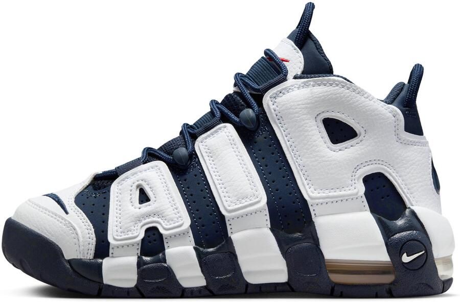 Nike Kinderschoenen Air More Uptempo White Metallic Gold University Red Midnight Navy White Metallic Gold University Red Midnight Navy