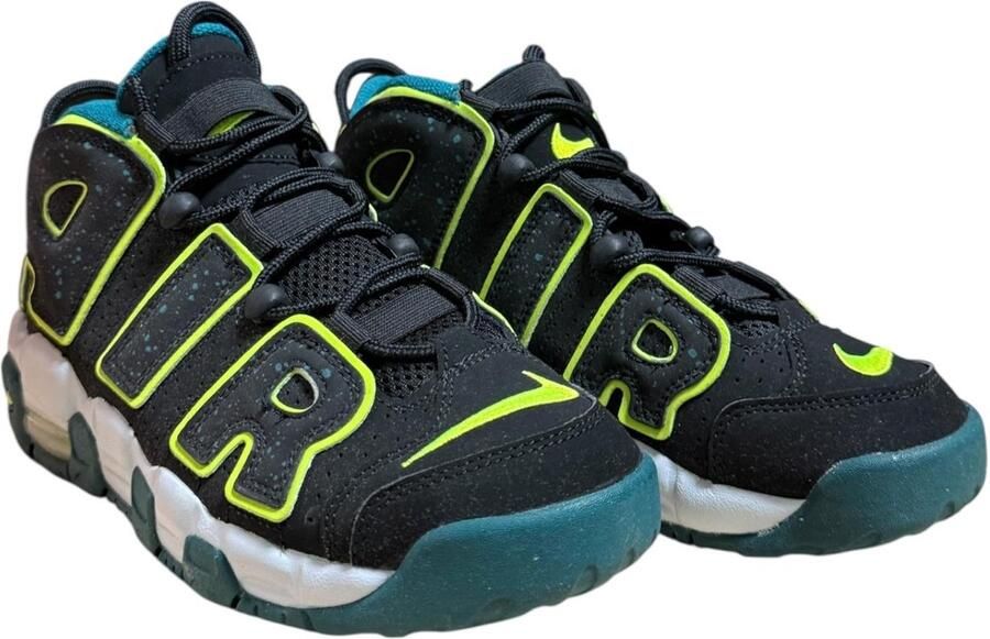 Nike Air More Uptempo (gs) Basketball Schoenen black volt geode teal clear jade maat: 40 beschikbare maaten:36.5 37.5 38.5 39 40