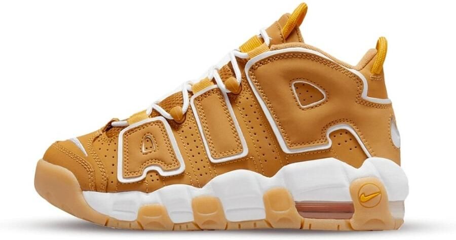 Nike Air More Uptempo(Gs ) Wheat White Pollen Gum Light Brown Shoes grade school DQ4713 700 - Foto 4