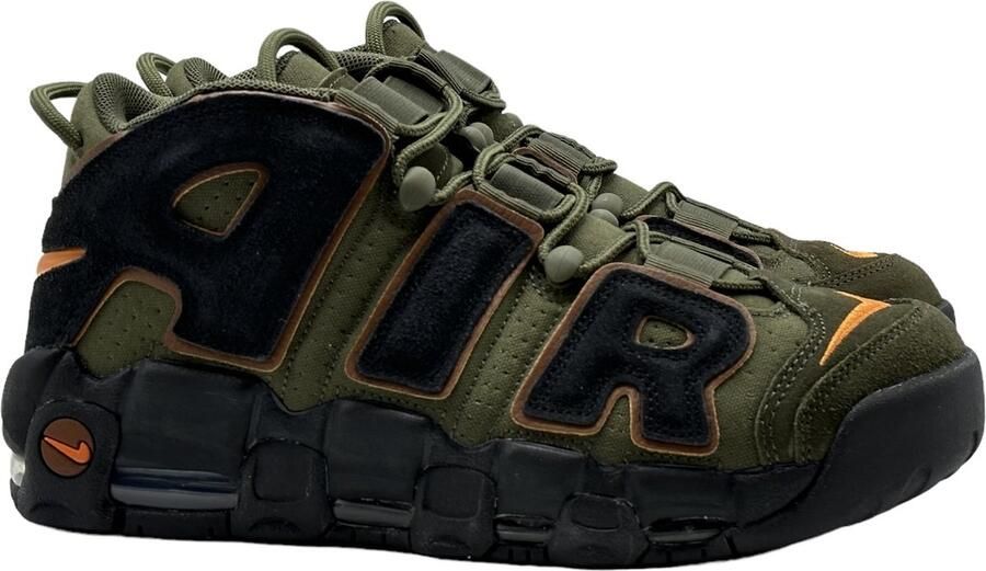 Nike Air More Uptempo '96 Herenschoenen 40.5 Cargo Khaki Pecan Alpha Orange Zwart - Foto 3
