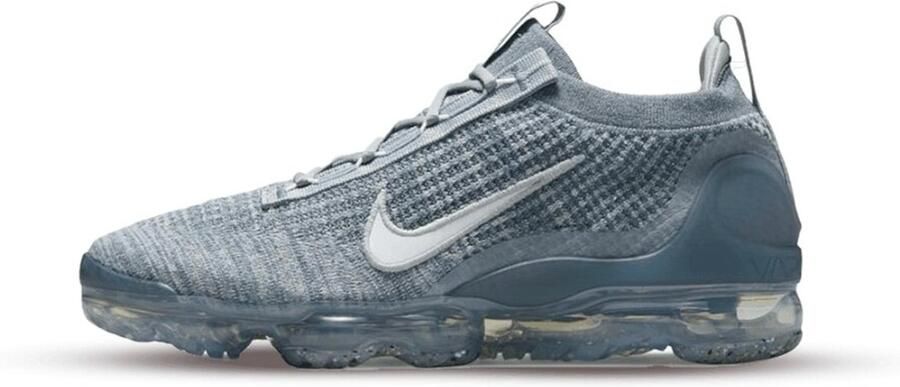 Nike Air VaporMax 2021 FK Armory Blue Light Smoke Grey Metallic Silver Wit Blauw Grijs Air VaporMax Lifestyle Heren Sneakers voor Mannen