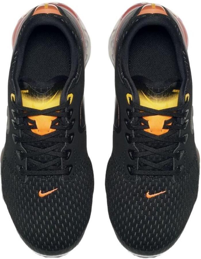 Nike Air VaporMax Sneakers Black Total Crimson (Black Dark Grey Metallic Silver) Zwart Grijs Air VaporMax Lifestyle Kinder Sneakers
