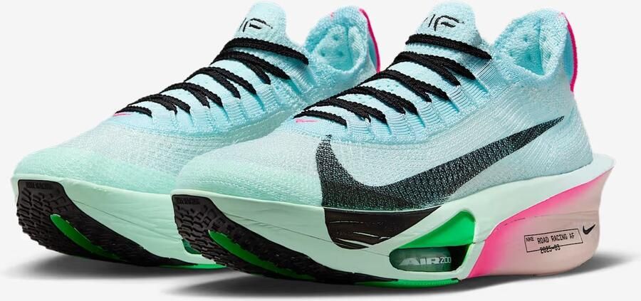 Nike Air Zoom Alphafly Next % 3 Glacier Blue Mint Foam Green Show Black Hardloopschoenen Dames