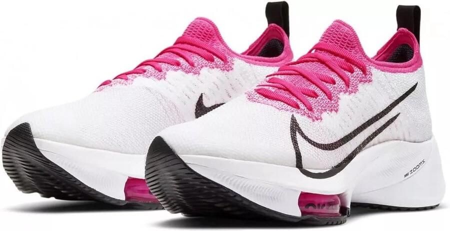 Nike Air Zoom Tempo NEXT% Wit Pink Blast Zwart Wit Roze Air Zoom Lifestyle Dames Sneakers voor Vrouwen