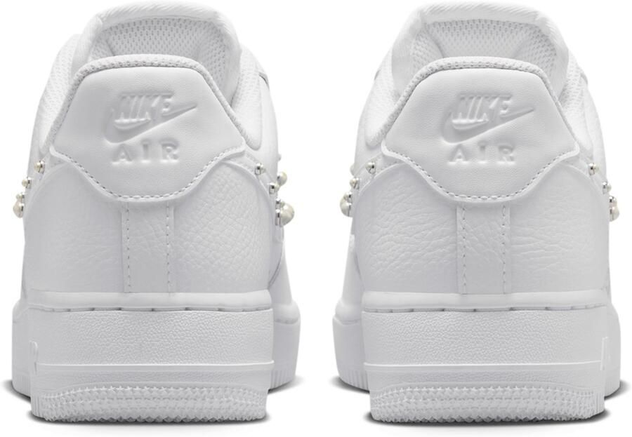 Nike Air Force 1 '07 (W) Sneakers White White-Metallic Silver Wit Zilver Air Force 1 Lifestyle Sneakers voor - Foto 4