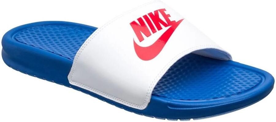 Nike Benassi JDI Blauw Rood Wit Slippers Heren
