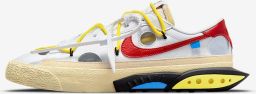 Nike Blazer Low '77 x Off-White Opti Yellow Fossil University Red Wit Geel Blazer Lifestyle Unisex Sneakers
