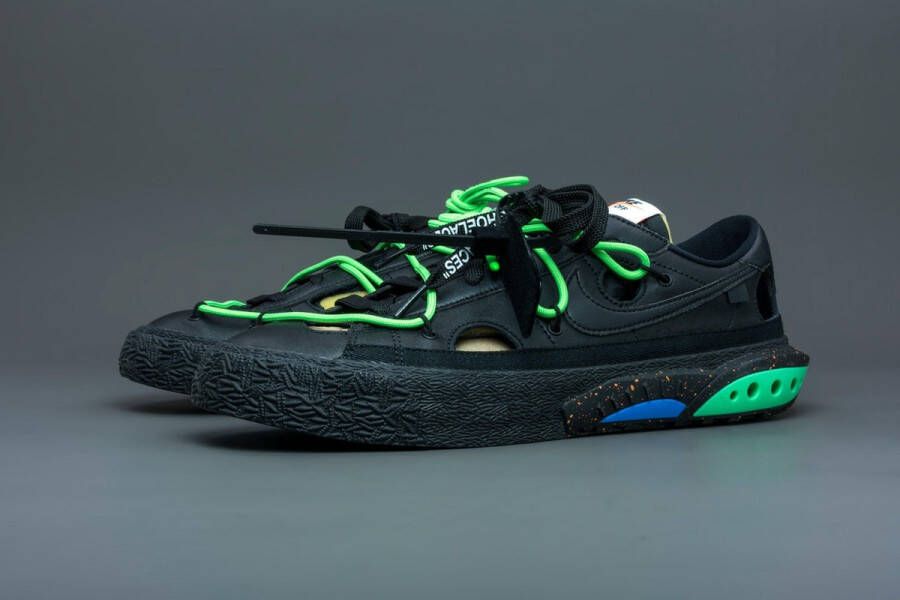 Nike Blazer Low Off-White Black Electro Green Schoenen Doos zonder deksel - Foto 10