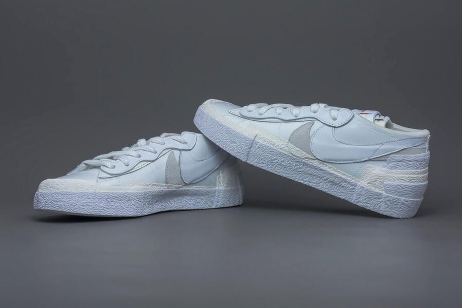Nike Blazer Low sacai White Patent Leather DM6443-100 WIT Schoenen - Foto 4