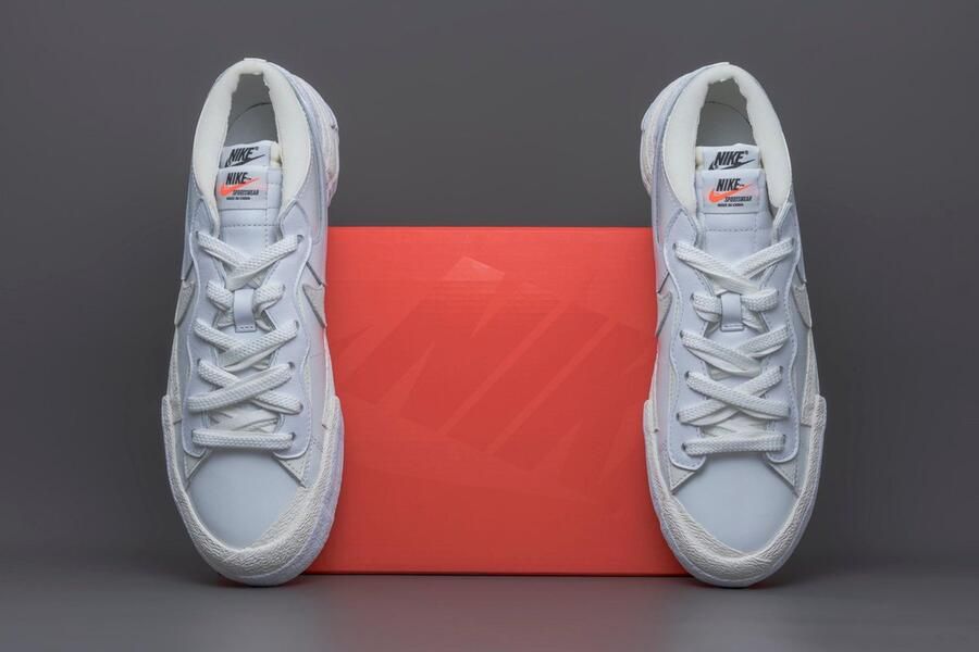 Nike Blazer Low sacai White Patent Leather DM6443-100 WIT Schoenen - Foto 8
