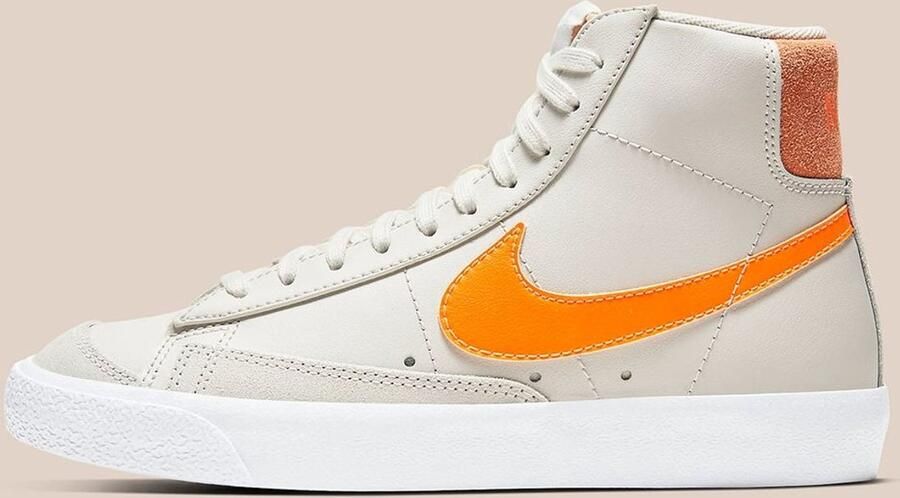Nike Blazer Mid 77 Unisex Sneaker Grijs Oranje Doos zonder deksel