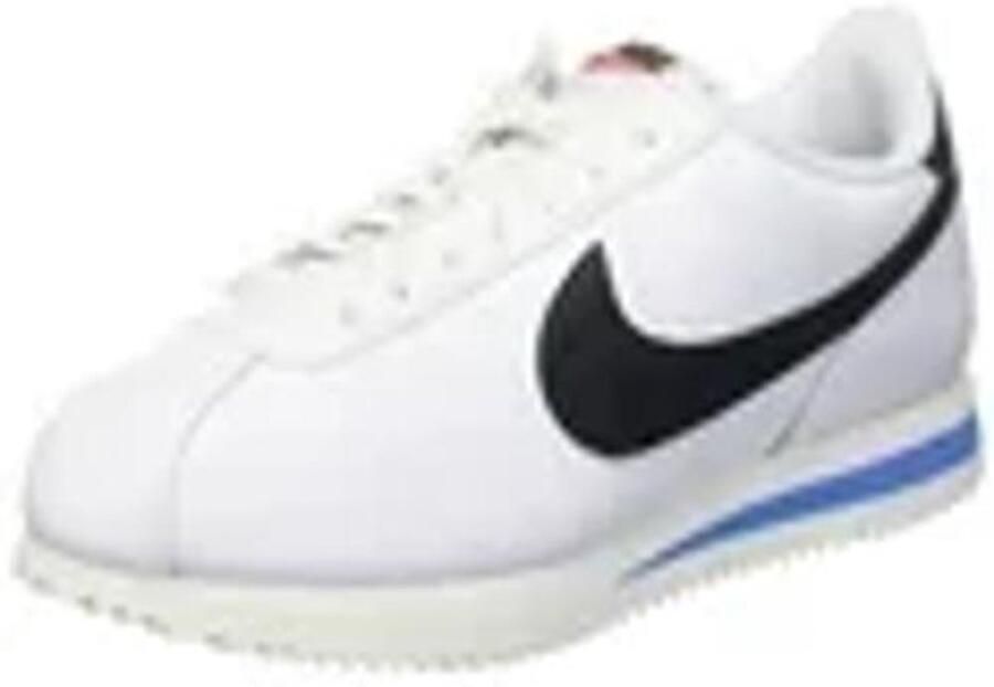 Nike Cortez Dames Wit Zwart Blauw Leren Sportschoenen DN1791