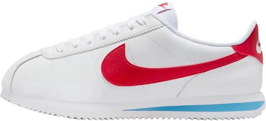 Nike Cortez Dames Sneakers Wit dames sneakers schoenen CORTEZ LTR WIT VARSITY ROOD-VARSITY BLAUW