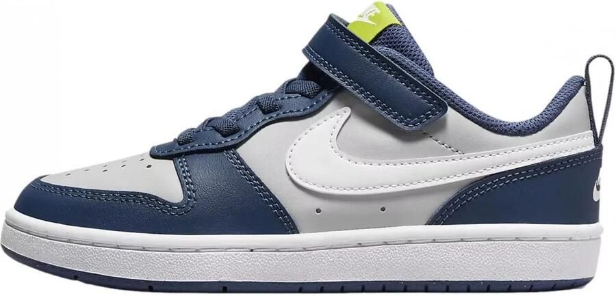 Nike court borough low 2 sneakers blauw grijs kinderen