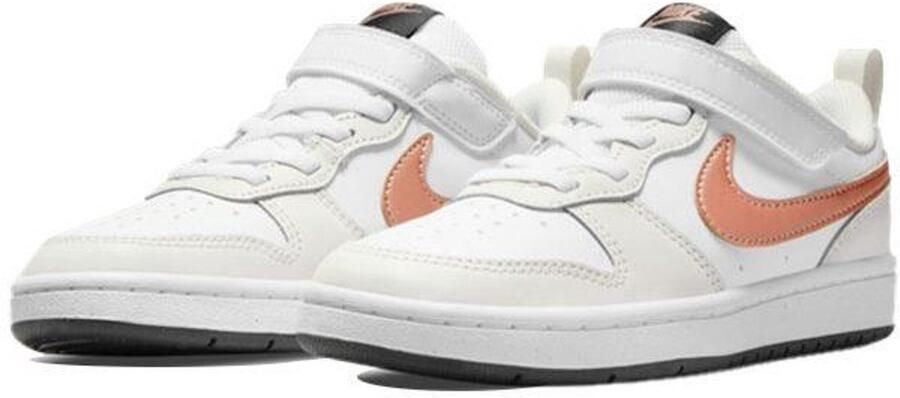 Nike Court Borough Low 2 Wit Metallic Brons PS BQ5451