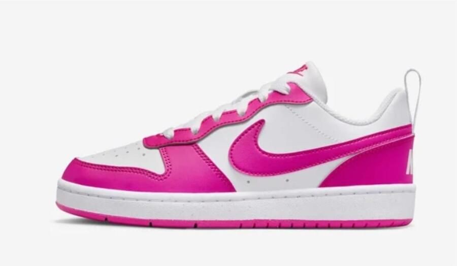 Nike COURT BOROUGH LOW RECRAFT (GS) Unisex Sneakers Roze Wit