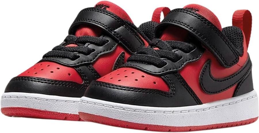 Nike court borough low recraft sneakers rood zwart kinderen - Foto 2