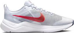 Nike Downshifter 12 Hardloopschoenen Football Grey Concord Wit Bright Crimson Grijs Wit Downshifter Hardlopen Heren Hardloopschoenen Doos zonder deksel
