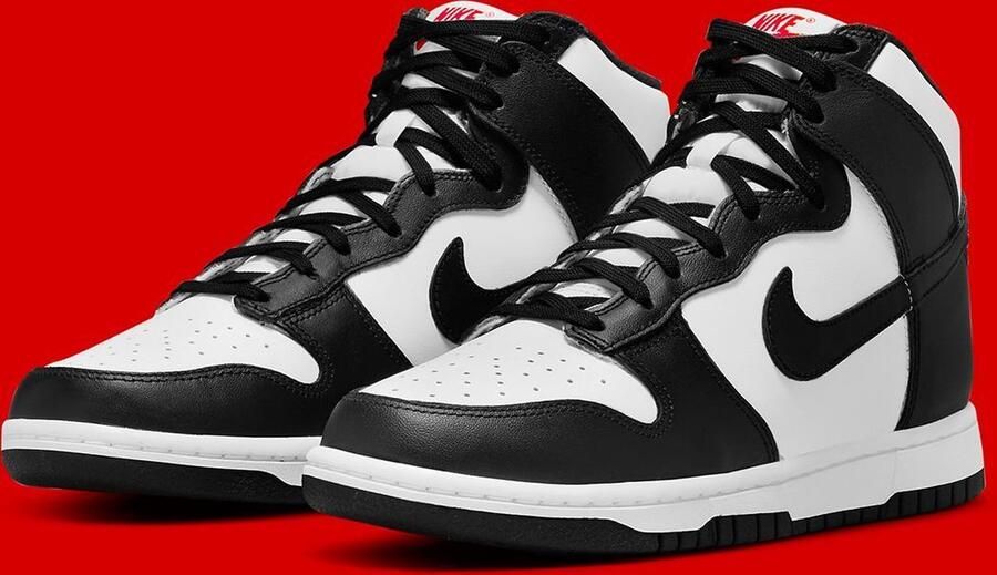 Nike Dunk Hi Retro Panda White Black-University Red DD1399 103 EUR - Foto 4