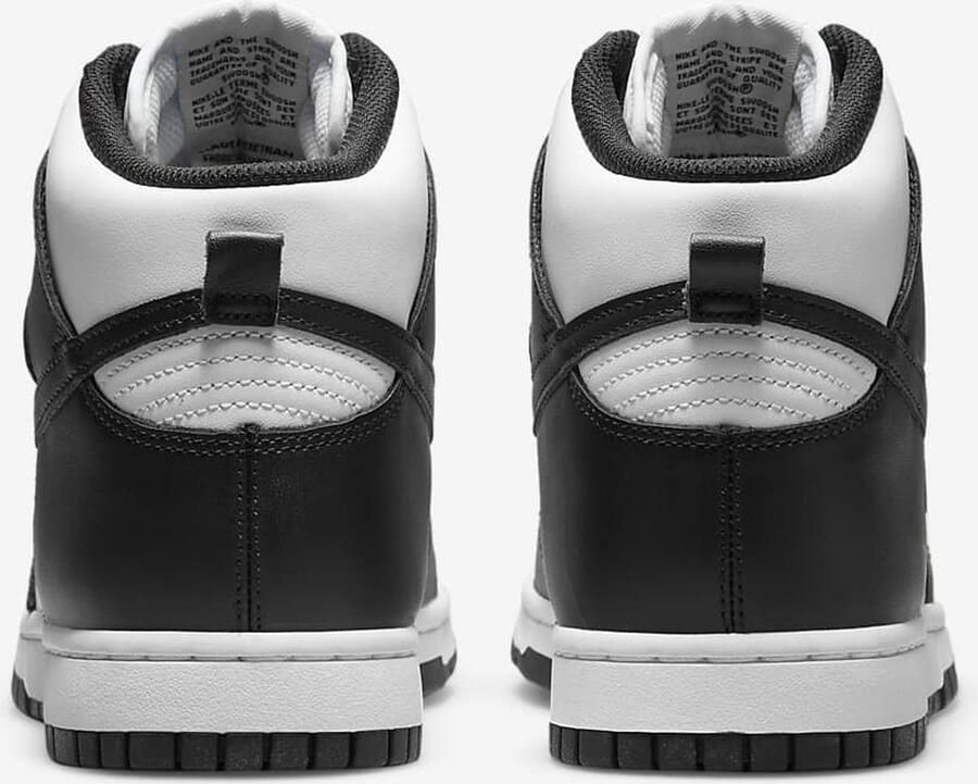 Nike Dunk High Retro Panda White Black-University Red DD1399 105 zwart wit hoge sneakers unisex - Foto 4