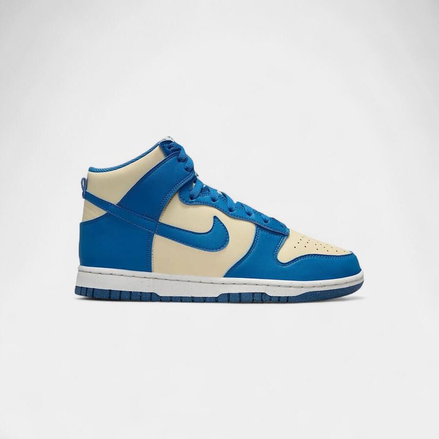 Nike Hoge Sneakers Dunk High Next Nature Light Khaki Star Blue (Women's)