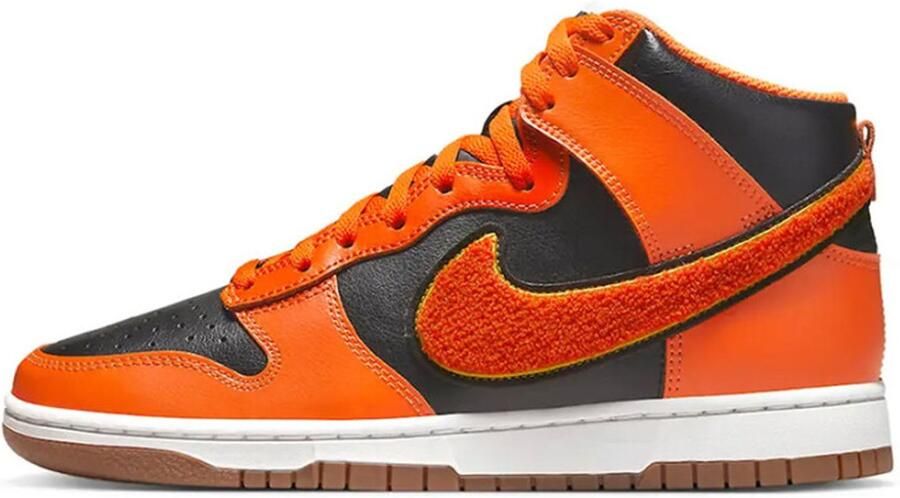 Nike Dunk High Retro 'Chenille Swoosh Safety Orange'