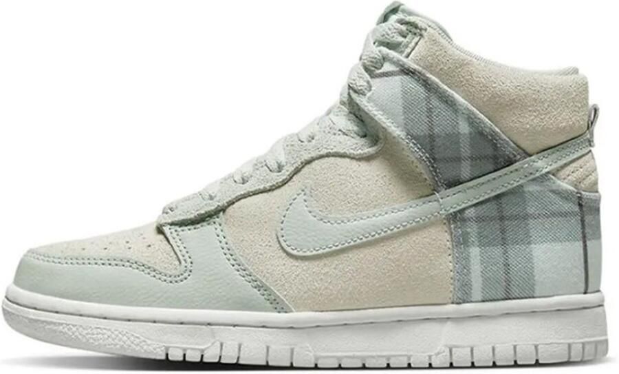 Nike Dunk High SE Tartan Plaid White Light Green DV1724-100 Sneakers - Foto 2