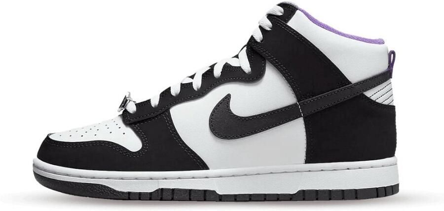 Nike Dunk Hi Retro Prm Emb Black Black White Action Grape Schoenmaat 44 1 2 Sneakers DR9512 001 - Foto 4