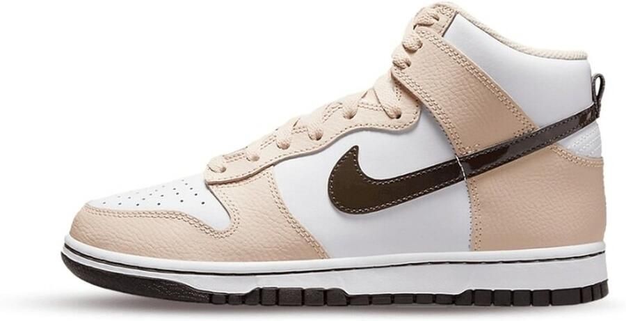 Nike Dunk High Sneakers Wit Beige Zwart Doos zonder deksel