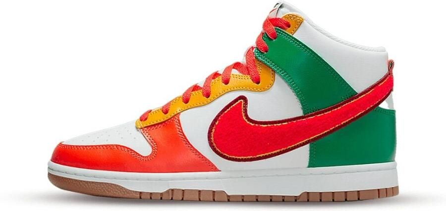 Nike Dunk Hi Retro University White Habanero Red Team Red Malachite Schoenmaat 40 1 2 Sneakers DR8805 100 - Foto 3