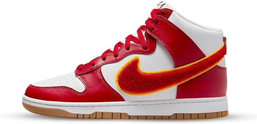 Nike Dunk High Retro 44.5 Wit Yellow Ochre Gum Medium Brown Gym Red - Foto 2