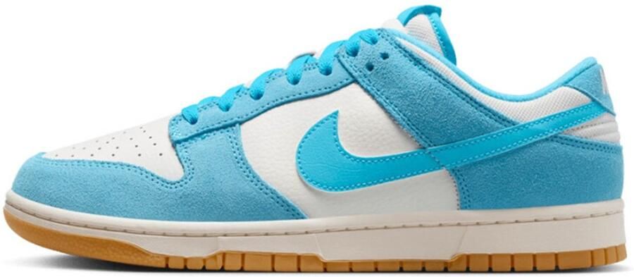 Nike Dunk Low SE Blauw Wit Gum Suede Sneakers Heren Doos Zonder Deksel - Foto 2