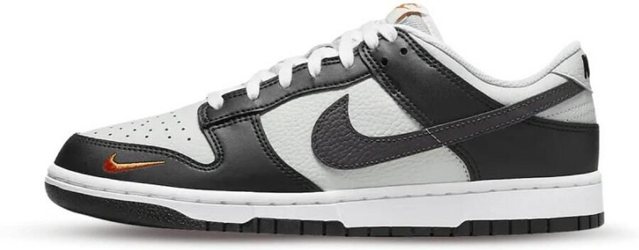 Nike Dunk Low 'Mini Swoosh' Sneakers Mannen Zwart Grijs Wit Oranje - Foto 3