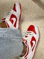 Nike Lage Sneakers Baskets dunk low championship red cuir - Rood