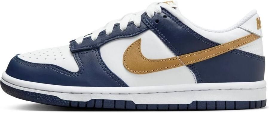 Nike kinderschoenen Dunk Low White Midnight Navy Wheat White Midnight Navy Wheat