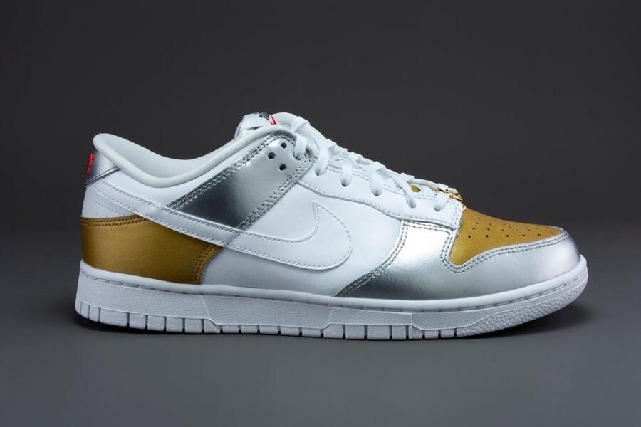 Nike Dunk Low Heirloom (W) Dames Sneakers Sportschoenen Schoenen Gold-Zilver-Wit DH4403 - Foto 2
