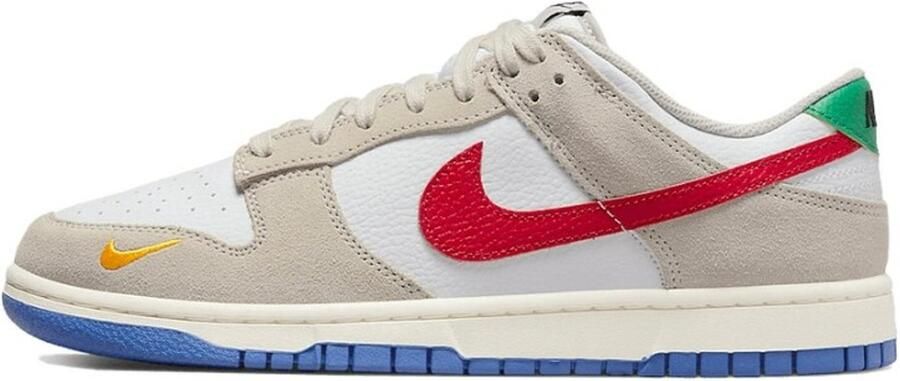 Nike Dunk Low Light Iron Ore Wit Game Royal University Red Grijs Wit Dunk Lifestyle Sneakers voor nen