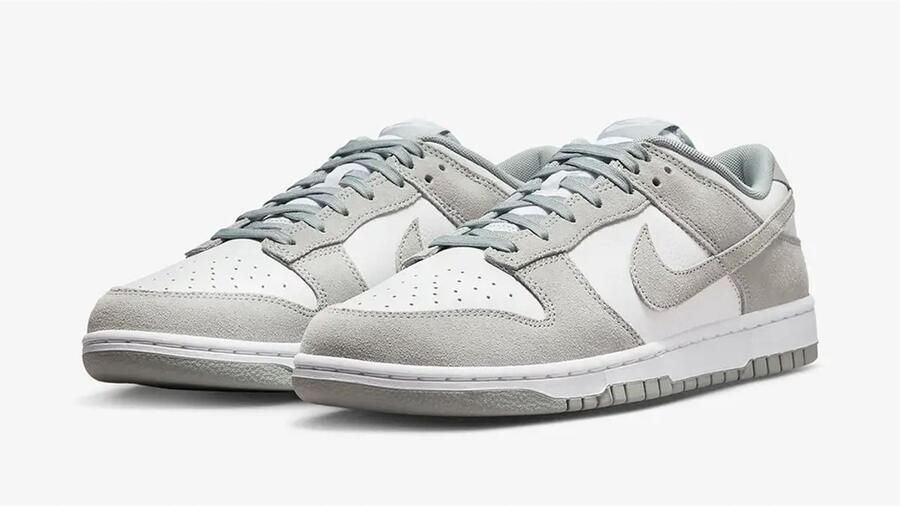 Nike Dunk Low Retro Heren Sneaker Wit Grijs