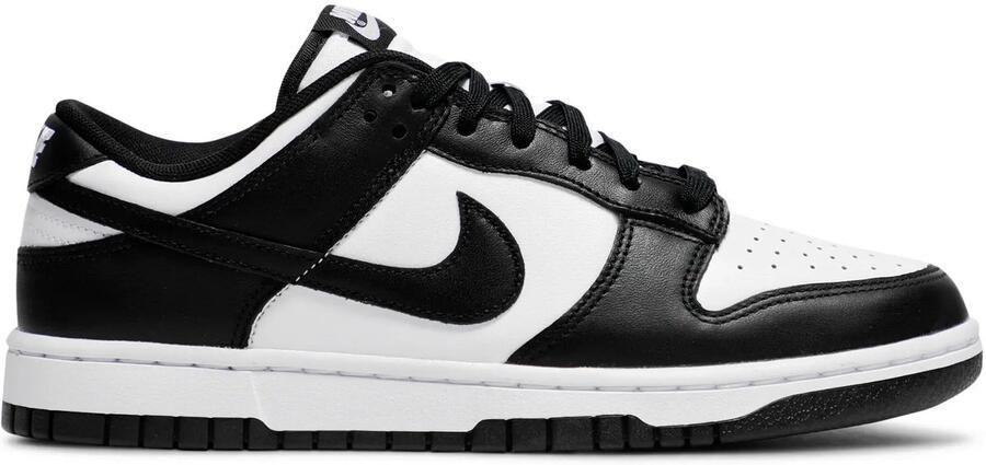 Nike Kinder Sneakers Dunk Low BG Panda Wit Zwart 35 5 EU Klassieke lage sneakers perfecte balans tussen retro stijl en dagelijks comfort. Gemaakt van natuurlijk leer - Foto 8