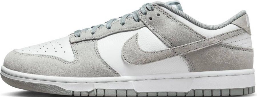 Nike Dunk Low Retro SE Heren Sneakers Licht Grijs Wit Suede Leer
