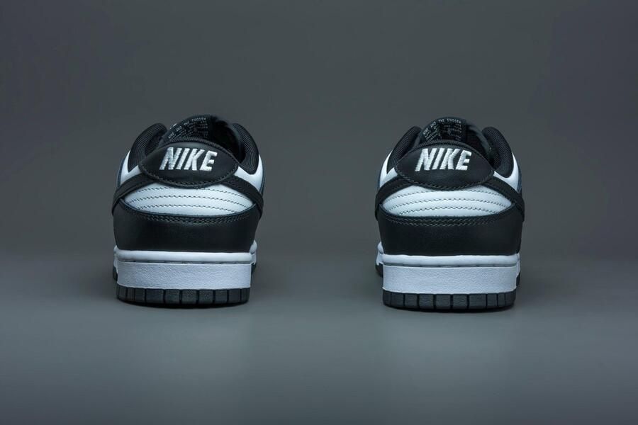 Nike Kinder Sneakers Dunk Low BG Panda Wit Zwart 35 5 EU Klassieke lage sneakers perfecte balans tussen retro stijl en dagelijks comfort. Gemaakt van natuurlijk leer - Foto 10