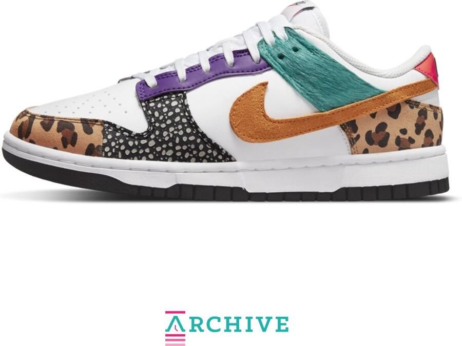 Nike Dunk Nike W Low Se White Light Curry Washed Teal Schoenmaat 36 1 2 Sneakers DN3866 100 - Foto 2