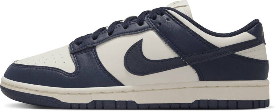 Nike Dunk Low Sneakers Donker Blauw Wit