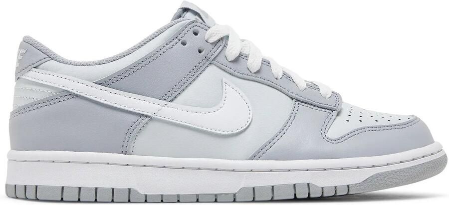 Nike Dunk Low Pure Platinum Wolf Grey White Wit Grijs Dunk Lifestyle Kinder Sneakers voor en - Foto 2