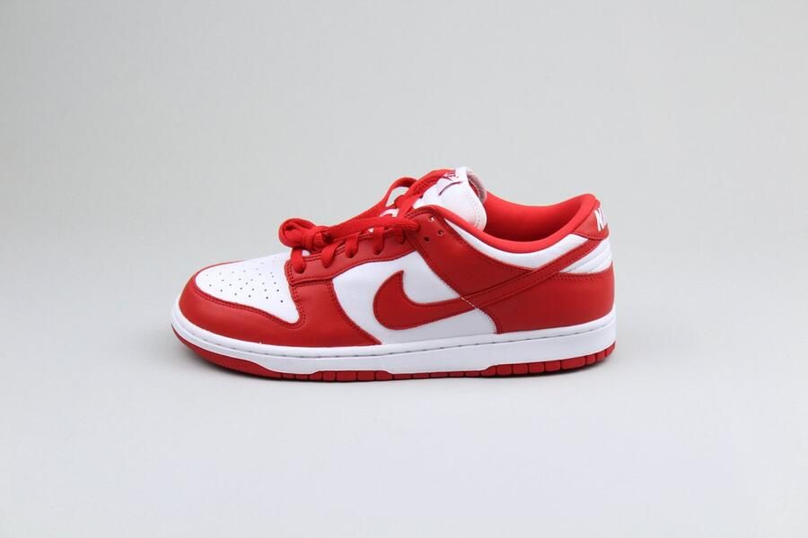 Nike Dunk Low SP White University Red Wit Rood Dunk Lifestyle Heren Sneakers voor Mannen