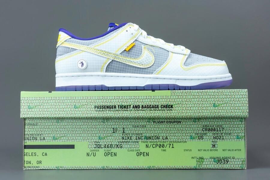 Nike Dunk Low X Union La Passport Pack Court Purple DJ9649-500 PAARS Schoenen - Foto 8