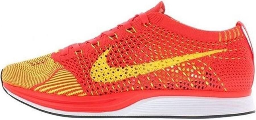 Nike Flyknit Racer Hardloopschoenen 39 Bright Crimson Volt Felrood Volt Flyknit Running