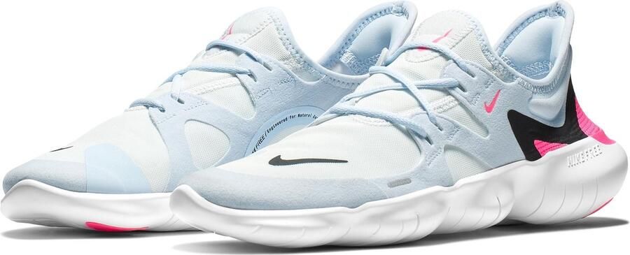 Nike Free Rn 5.0 Sportschoenen Dames White Blue Pink