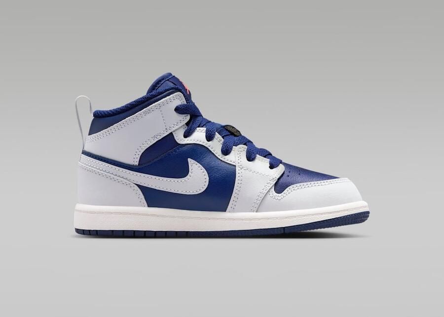 Nike Jordan 1 MID (PS) Sneakers Kids Wit Blauw Doos Zonder Deksel